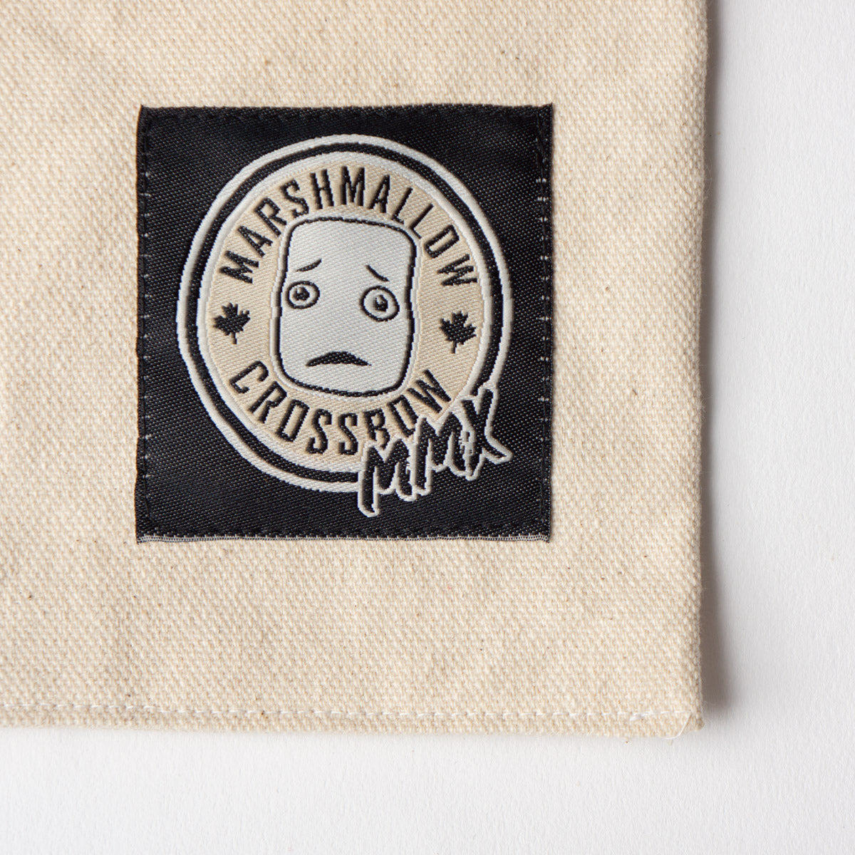 Our Carry Bags are detailed with embroidered MMX Marshmallow Crossbow logo